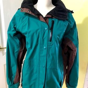 Coat with fleece lining and hood
